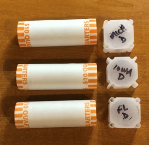 2004 D State Quarter Rolls 3 Uncirculated - Michigan,Iowa,and Florida - Picture 1 of 1