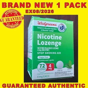 Nicotine lozenge 4mg 72 Mint Flavor QUITTUBES WALGREENS BRAND NEW EX8/26 - Picture 1 of 1