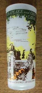 Vetreria commemorativa C&O Canal Historical Trail ~ vetro Collins alto ~ usata in ottime condizioni - Foto 1 di 4