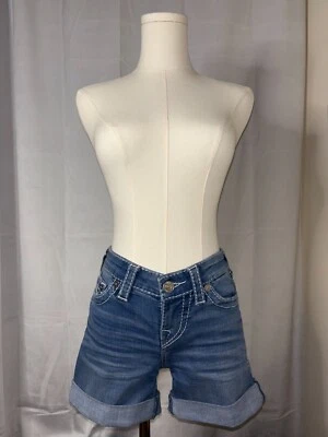 True Religion Jayde Mid-Rise Classic Women’s Shorts Light Denim Size 24 VNDS - Image 1 of 4