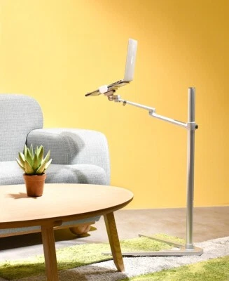 Height adjustable stand mount for laptop,Macbook ( 10-17.3") ,ipad pro 12,9-sil - Image 1 of 4