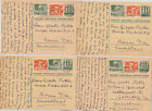 Schweiz 4 Ganzsachen Postkarten 10c, alle Stempel Zürich 1955 nach Deutschland
