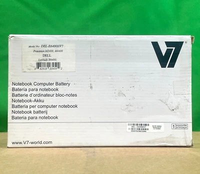 Batería de iones de litio V7 Dell Latitude E6400 DEL-E6400HV7 NGGX5 954DF JY8DF XWDK1 NCVW8 Foto 1 de 3