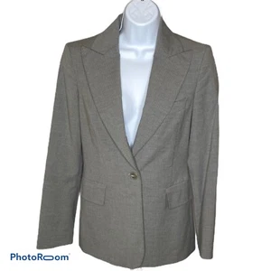 Blazer Benetton Talla Pequeña Gris Blanco Azul Rayas Forrado Italia Botón Único S - Imagen 1 de 6