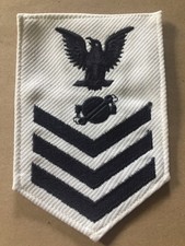 Patch, Large Eagle Shoulder White And Navy Patch Badge PB7
