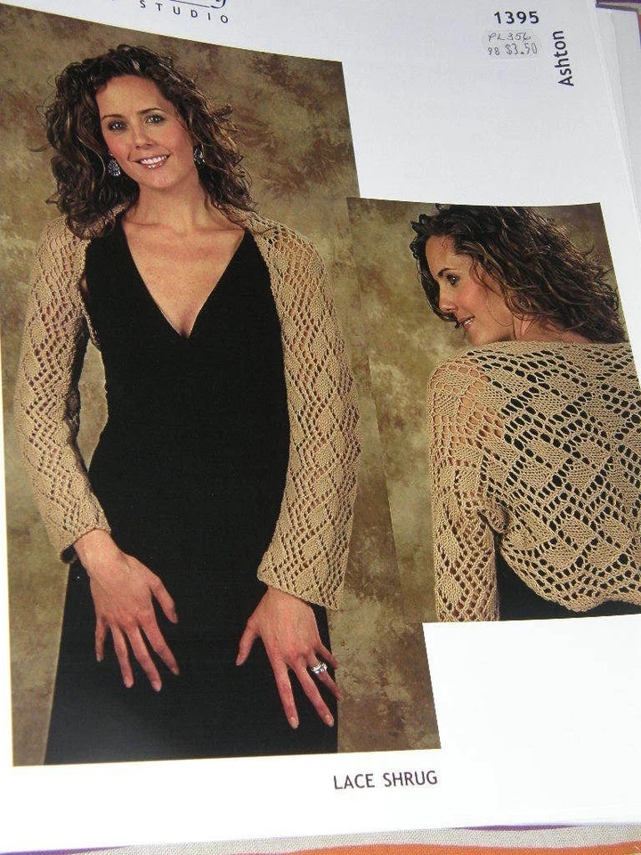  Plymouth Knitting Pattern 1395 Lace Shrug 1.2 - Image 1 of 1