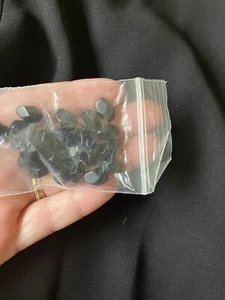 Blue Black Beads 1 cm long Oval Faceted 22 count - Picture 1 of 3