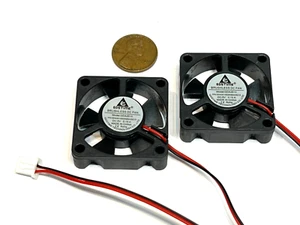 2 Pieces Axial box fan cooling quiet small 3510 35mm x 10mm pc 2pin  5v C9 - Picture 1 of 2