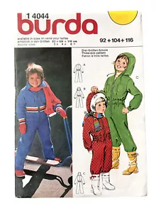 Vintage 70s Burda 4044 Sewing Pattern Outdoor Jumper/snow 3T - 6X Children’s CUT - Picture 1 of 3