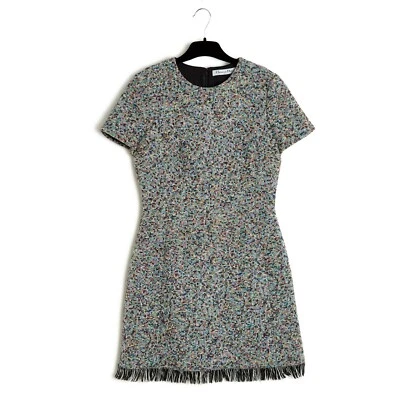 Christian Dior 2005 Robe FR38 Galliano Navy Cotton Tweed Short Dress UK10 US8 - Bild 1 von 4