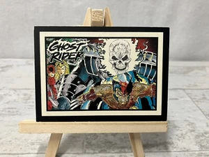 Tarjeta 1992 imágenes de cómic Marvel Ghost Rider Wolverine #G5 Brilla en la oscuridad - Imagen 1 de 3