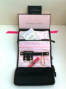 Victorias Secret Jewelry Make Up Bag Purse Black Travel LTD Edition Box NWT $65 - Picture 1 of 12