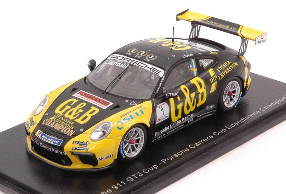 Modellino auto scala 1:43 Spark PORSCHE 911 GT3 CARRERA CUP racing new car ww - Immagine 1 di 1