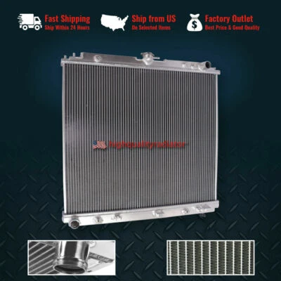3ROWS Aluminum Radiator For 2005-2018 Nissan Frontier Pickup 4-Door 4.0L V6 AT - Imagem 1 de 3