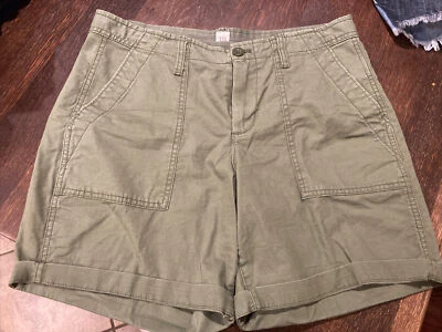 GAP - Pantalones Cortos Mujer Carga - Novia - Verde Militar - Oliva Drab - Talla 8 Foto 1 de 4