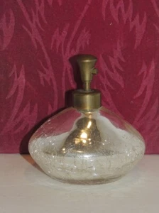 Vintage Irice Crackle Glass / Mirror Finish Perfume Bottle - Picture 1 of 4