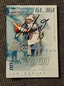 2001 Dan Marino Quantum Leaf All-Millennium Marks Auto 7 /100 #AMAR-21 HOF - Picture 1 of 2