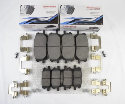 Pastillas de freno delanteras y traseras Asianauto con hardware para Lexus RX400h 06-08 Foto 1 de 3