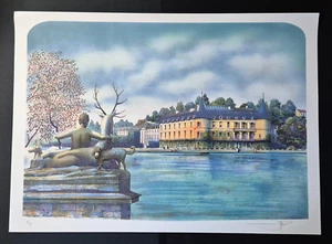 ROLF RAFFLEWSKI Hand signed Limited Edition Lithograph "CHATEAU de LUDE" #69/250 - Picture 1 of 8