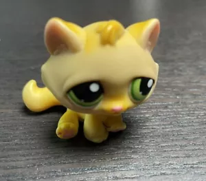 "Littlest Pet Shop LPS 401 gattino giallo rosa orecchio interno occhi punti verdi 2"" - Foto 1 di 7