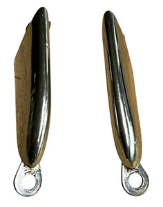 ORIGINAL GM USED 1970 1972 CAMARO FRONT BUMPER GUARDS PAIR - Bild 1 von 11