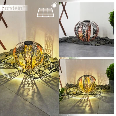  Luminaires à billes solaires à DEL lampe de jardin argent/bronze effet lumineux interrupteur moderne - Photo 1/4