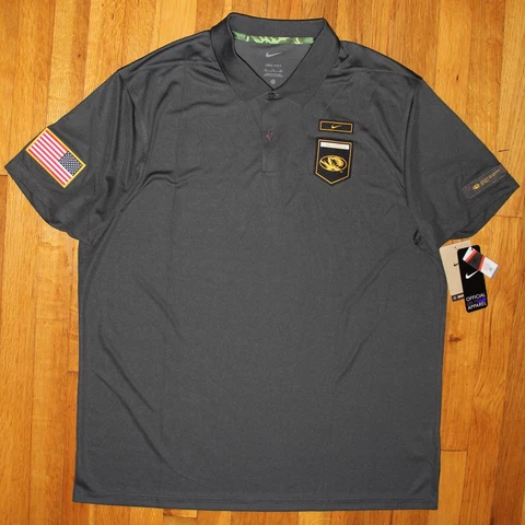 Nike Mizzou Tigers Football On Field Military Polo Mens XL DQ2186-060 Missouri Cover