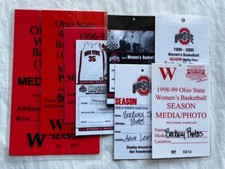 (8) OHIO STATE WOMEN'S BASKETBALL Buckeyes MEDIA SEASON PASSES 1990-91 ~ 2003-04