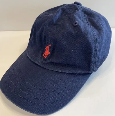 Polo Ralph Lauren Hat Cap 2T-4T Strap Back Navy Blue Red Embroidered Pony - Image 1 of 4
