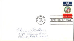 Vintage FDC USPS Scott #1421 Honoring US Service Men Disabled Veterans c1970 - Picture 1 of 3