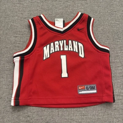 Camiseta deportiva roja vintage Nike Maryland Terps baloncesto bebé 6/9M meses Foto 1 de 4