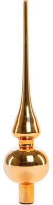 TrendLine Christbaumspitze 26 cm Glas Gold Baumspitze Weihnachtsbaumspitze - Bild 1 von 3