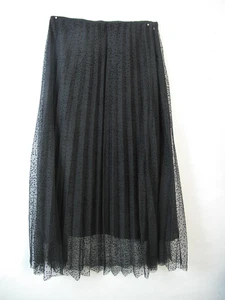 Maxi Falda Zara Talla Pequeña Plisada Tul Malla Punteada Cintura Elástica 27" - Imagen 1 de 8