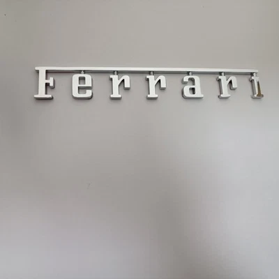 Para Ferrari Script Insignia Trasera Emblema Cromo Plata 20cm*2.78cm (Se Ajusta a muchos Foto 1 de 2
