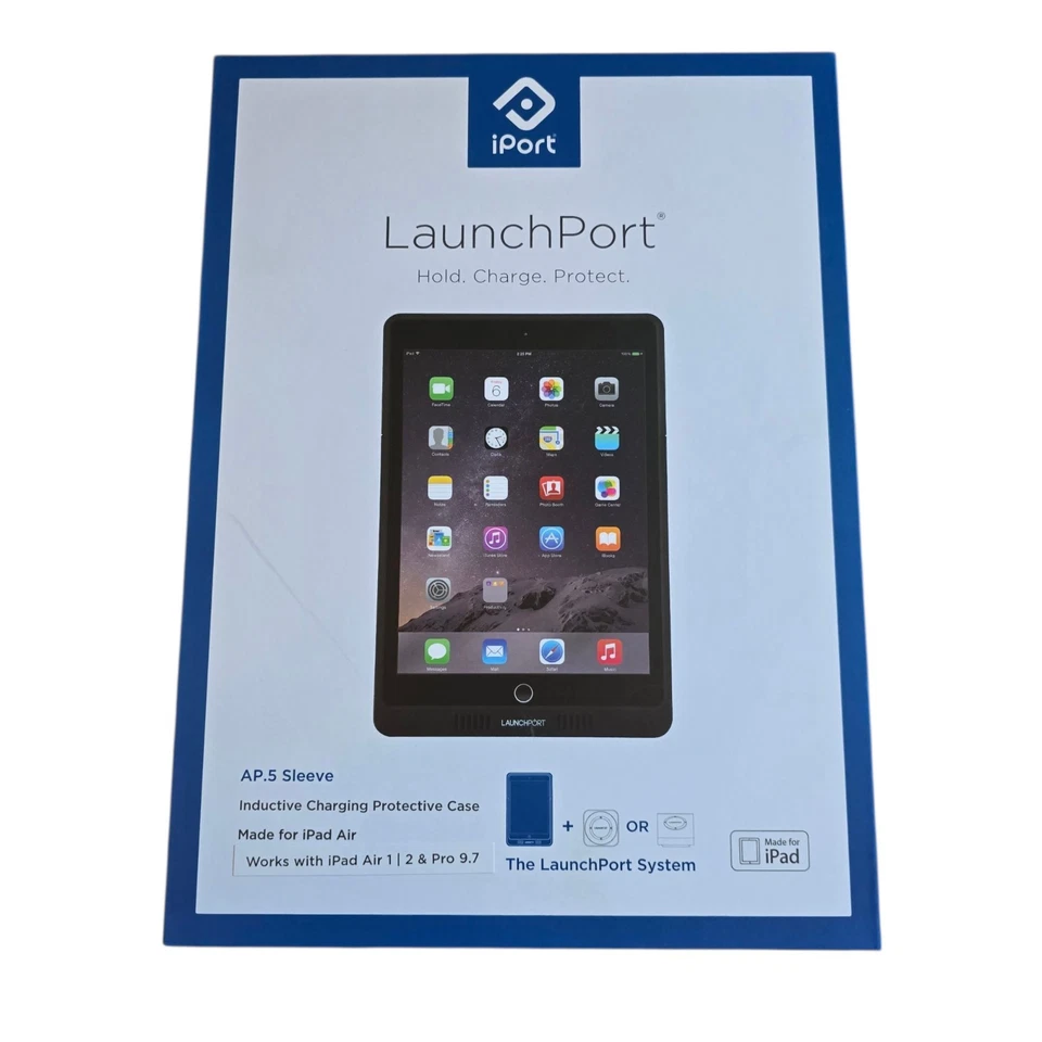 iPort LaunchPort AP.5  Sleeve for Apple iPad Air 1 & 2 with Wall Station BLACK - Image 1 of 4