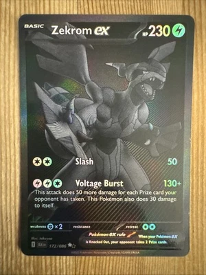 Zekrom ex - 172/086 - Pokemon Black Bolt Secret Rare NM - Image 1 of 2