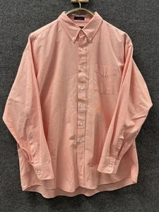 Purple Label Ralph Lauren Chaps Oxford Hemd Herren 34/35 Rosa Vintage Hergestellt in den USA - Bild 1 von 10