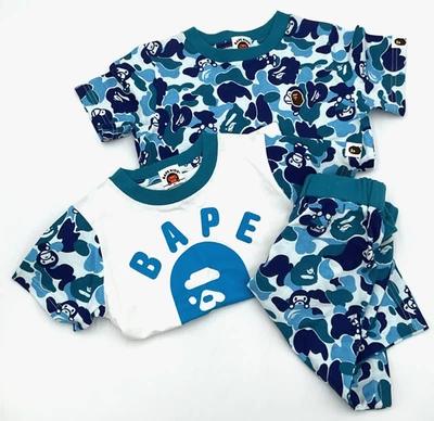 Bape A Bathing Ape ABC камуфляжный детский Milo размер 130 синий набор из 3 предметов - Изображение 1 из 4