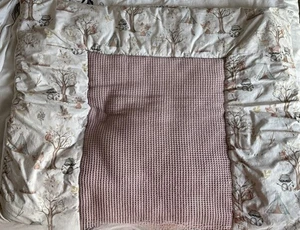 Wickelauflage ca. 75x85 cm rosa Habdmade mit Waldtieren - Bild 1 von 10