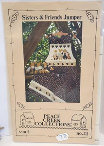 Vtg Sisters & Friends Jumper by Peace Creek Collections Applique Pattern #21 - Picture 1 of 5