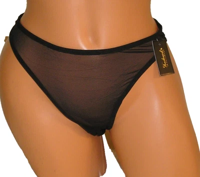 Bragas Lencería Frederick's of Hollywood Malla Negra Sin Entrepierna Grande Adulto Regalo Foto 1 de 4