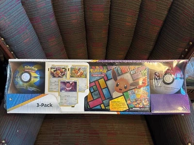 Pokemon Eevee Lunchbox Tin Pokeball TCG Treasures Booster Packs Foil Cards NEW - Image 1 of 4