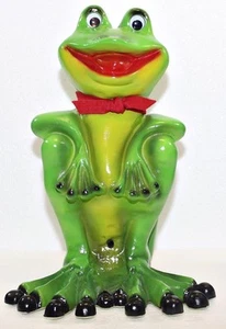Figura de Jardín Divertido Rana Sentado H 33 CM Con Broma Sensor Movimiento Quak - Imagen 1 de 5