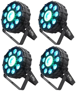 (4) Chauvet DJ FX Par 9 DMX Multi-Effect LED, SMD RGB+UV Strobe Par Lights - Picture 1 of 8