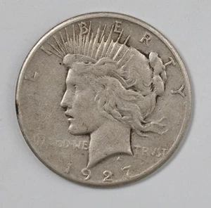 1927 Peace Silver Dollar US Dollar Philadelphia Mint - Picture 1 of 2