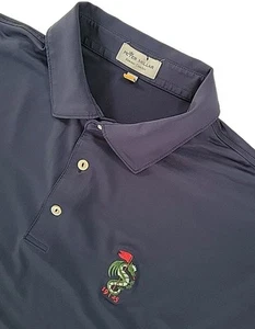 Peter Millar Summer Comfort Golf Polo Shirt Blue Size XL Course SEA DRAGON LOGO - Picture 1 of 9