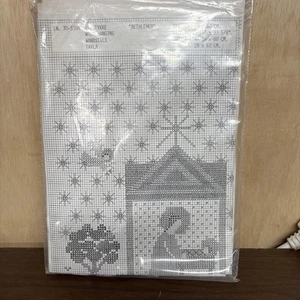 Nuevo de Lote Antiguo Danés Haandarbejdets Fremme Bordado "BELÉN" Kit para Colgar en Pared - Imagen 1 de 5