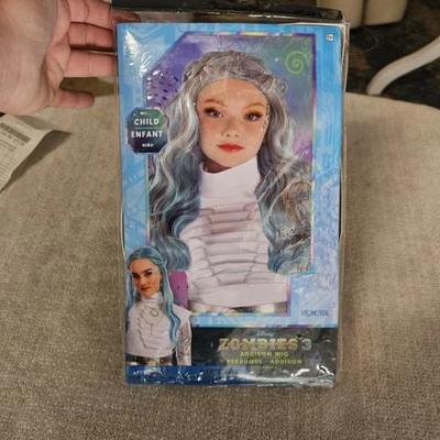 Disney Child Girls Zombies 3 Addison Halloween Costume Wig Blue Aqua Mermaid Wig - Image 1 of 4