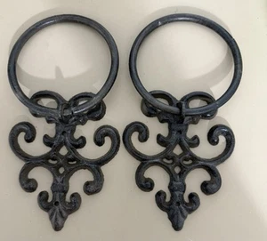 Classic Style Wrought Iron Door Knocker 5.5” X 4.5” 2 Set - Picture 1 of 8