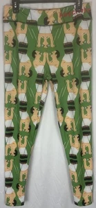 Leggings Freddie Mercury sfondo verde Kayci Wheatley $ 42 vendita al dettaglio taglia LG - Foto 1 di 10